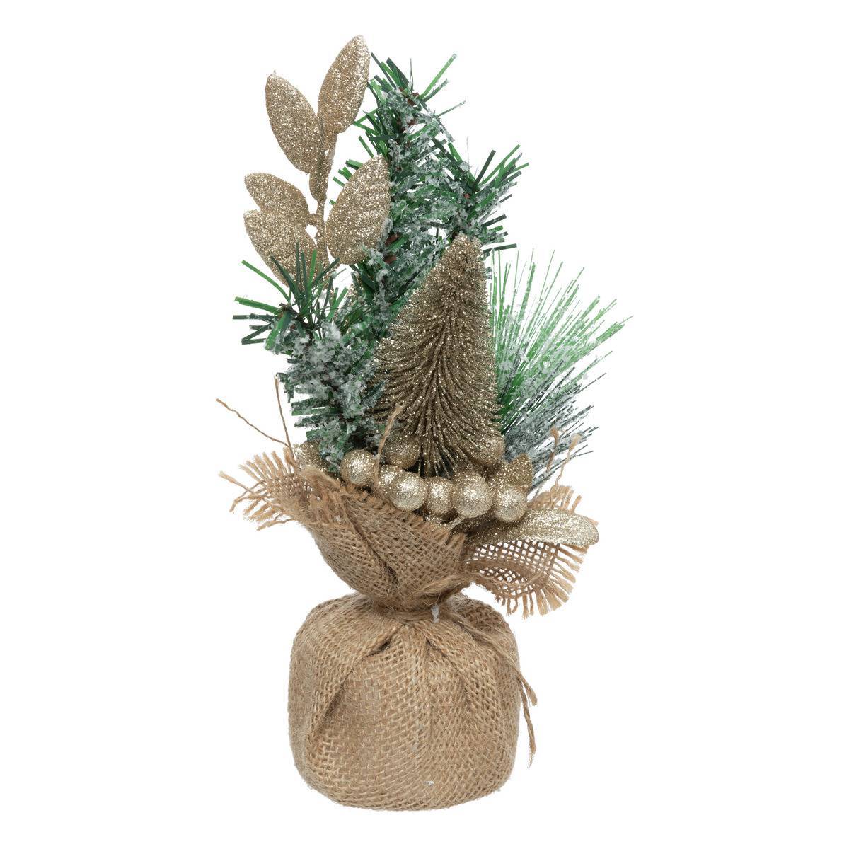 Atmosphera - Composition sapin pailletté H24cm - Atmosphera Créateur d'intérieur - Image 2