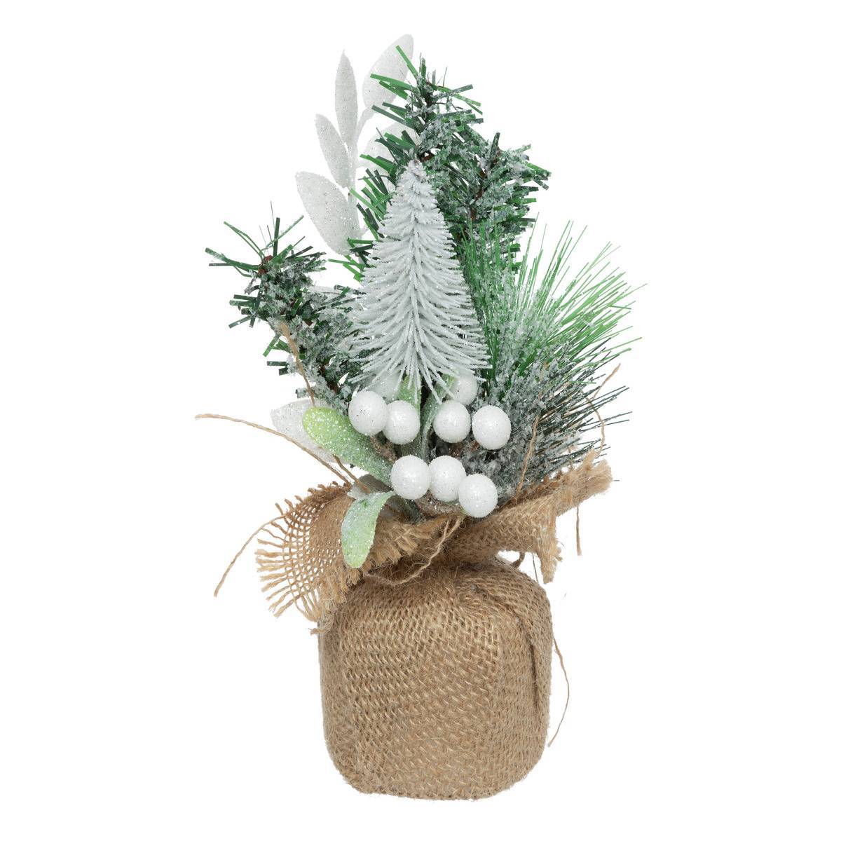 Atmosphera - Composition sapin pailletté H24cm - Atmosphera Créateur d'intérieur - Image 1