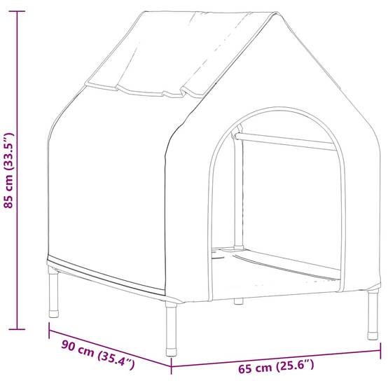 Niche pour chien tissu Oxford étanche et acier pour intérieur et extérieur Noir – ComfortXL Pet Living - Image 8