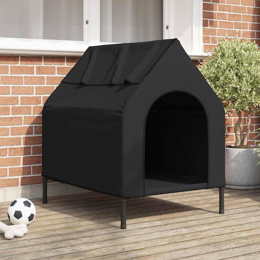 Niche pour chien tissu Oxford étanche et acier pour intérieur et extérieur Noir – ComfortXL Pet Living - Image 1