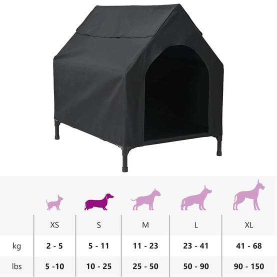 Niche pour chien tissu Oxford étanche et acier pour intérieur et extérieur Noir – ComfortXL Pet Living - Image 9