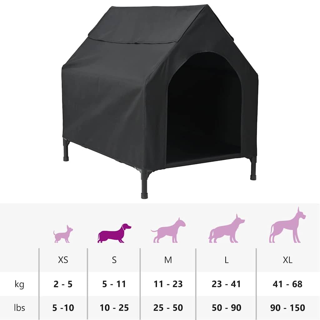 Niche pour chien tissu Oxford étanche et acier pour intérieur et extérieur Noir – ComfortXL Pet Living - Image 9