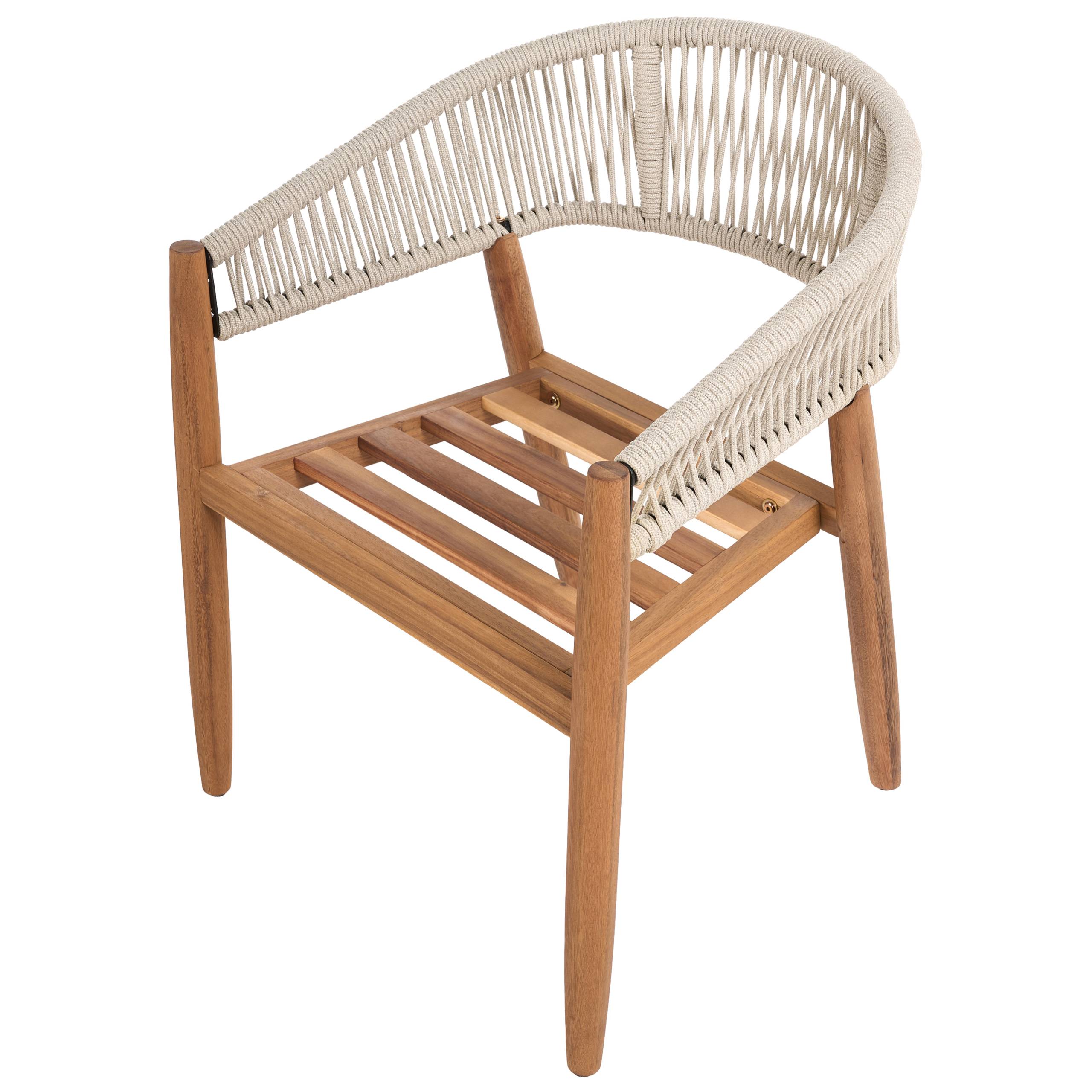 Beliani - Chaise de salle à manger Acacia Blanc MARZAMEMI - 59x53x87- Beliani - Image 7