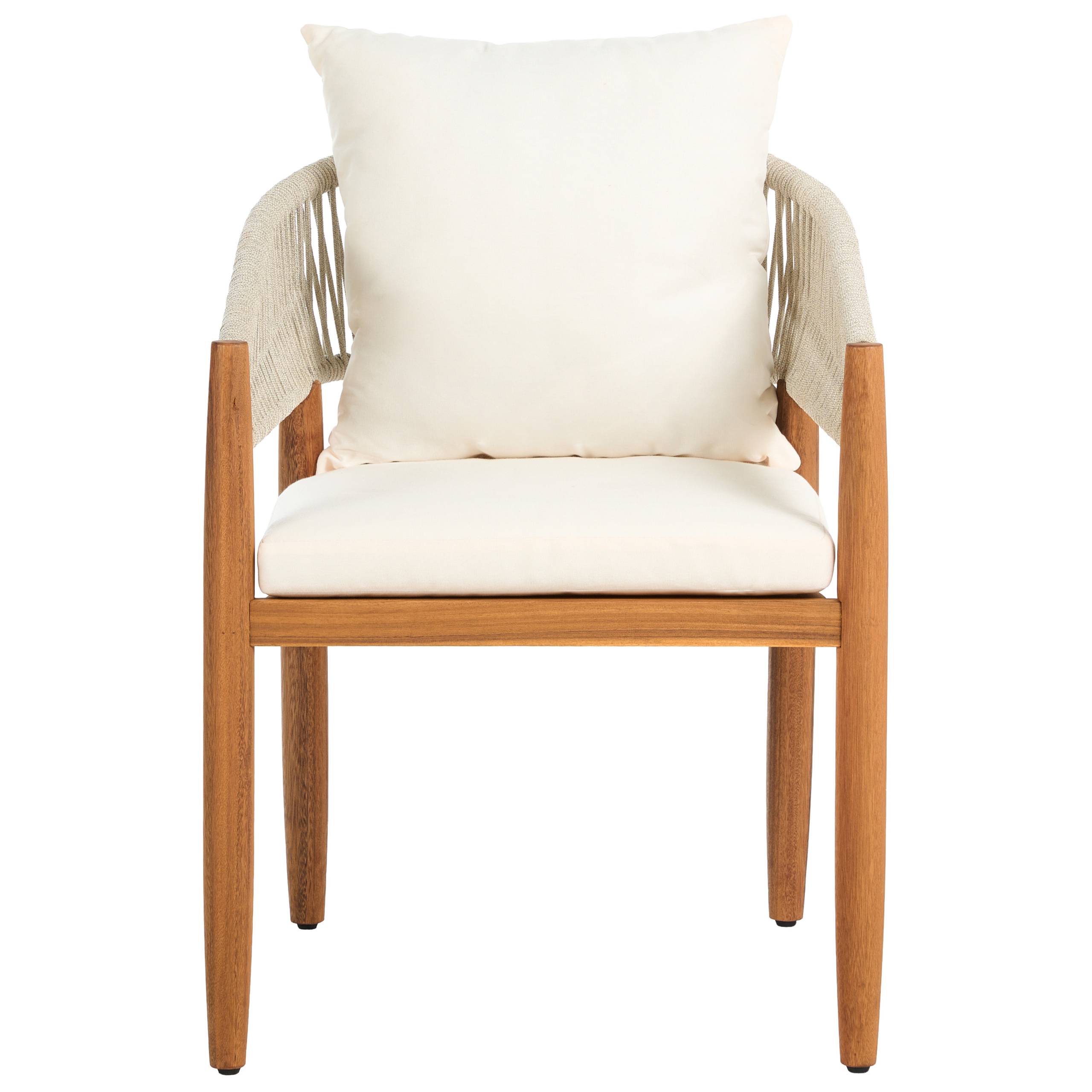 Beliani - Chaise de salle à manger Acacia Blanc MARZAMEMI - 59x53x87- Beliani - Image 4