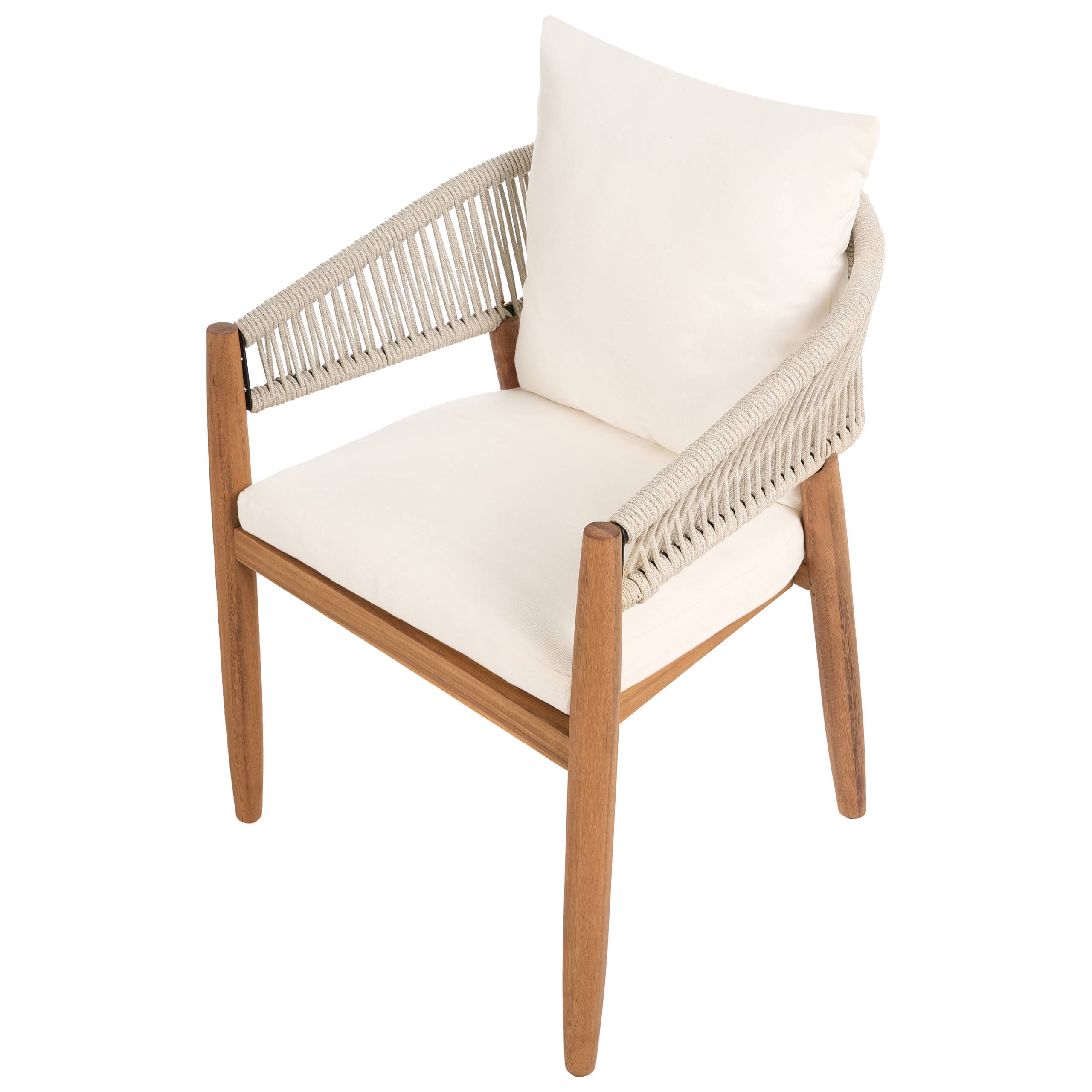 Beliani - Chaise de salle à manger Acacia Blanc MARZAMEMI - 59x53x87- Beliani - Image 6