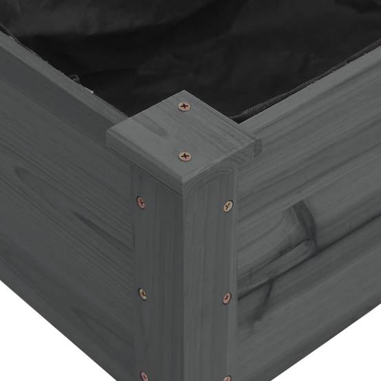 Jardinière | Lit surélevé de jardin doublure 120x45x25 cm bois massif sapin - Image 7