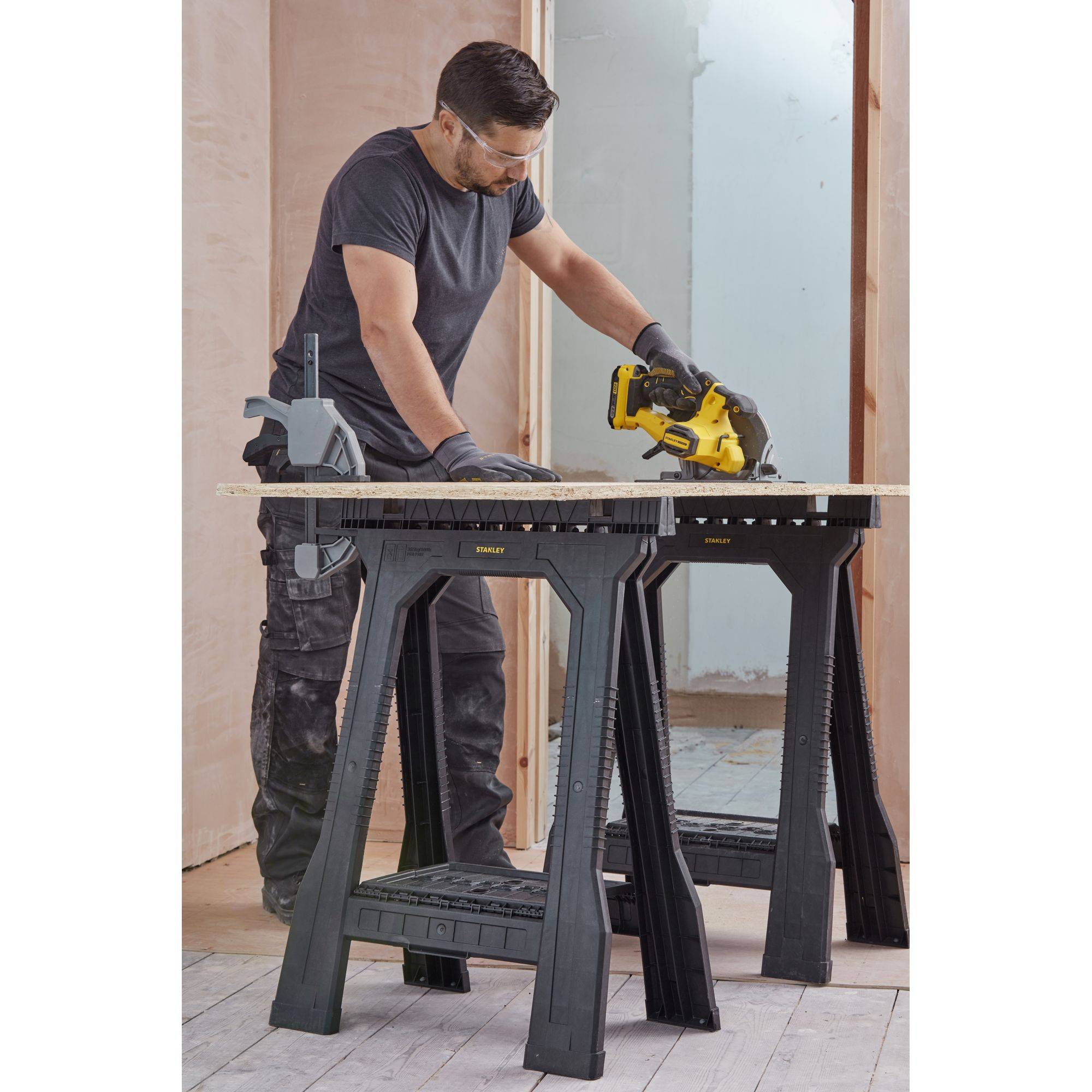 stanley - STANLEY lot de 2 Treteaux pliables Junior Set 362kg STST1-70355 - Image 4