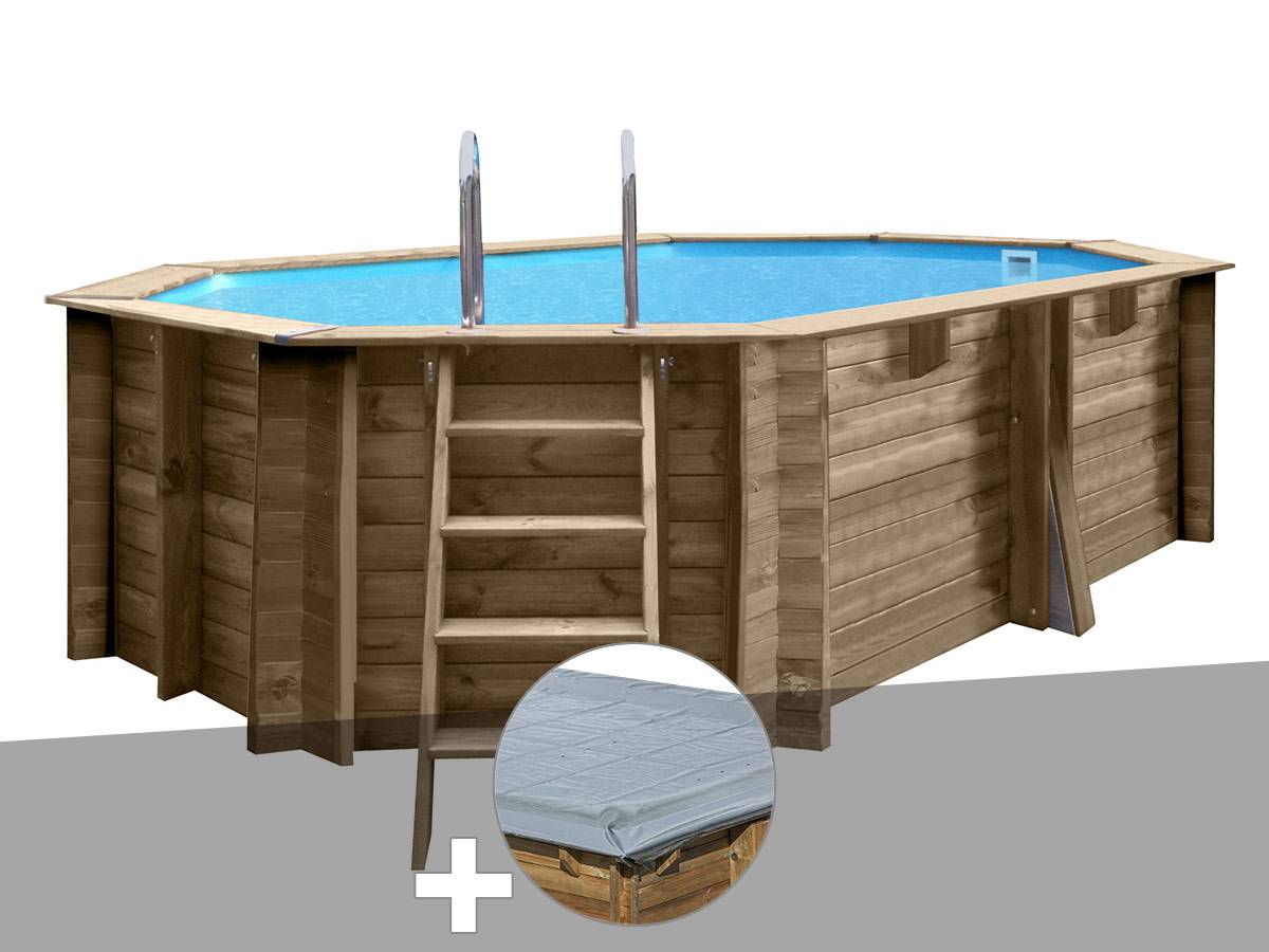 Gré - Kit piscine bois Gré Grenade 2 4,36 x 3,36 x 1,17 m + Bâche hiver