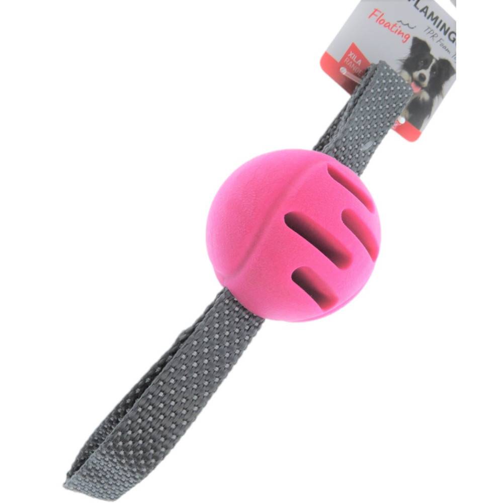 Animallparadise - jeux balle rose avec poignées,  TPR, ø 6.5 cm, pour chien - Image 5