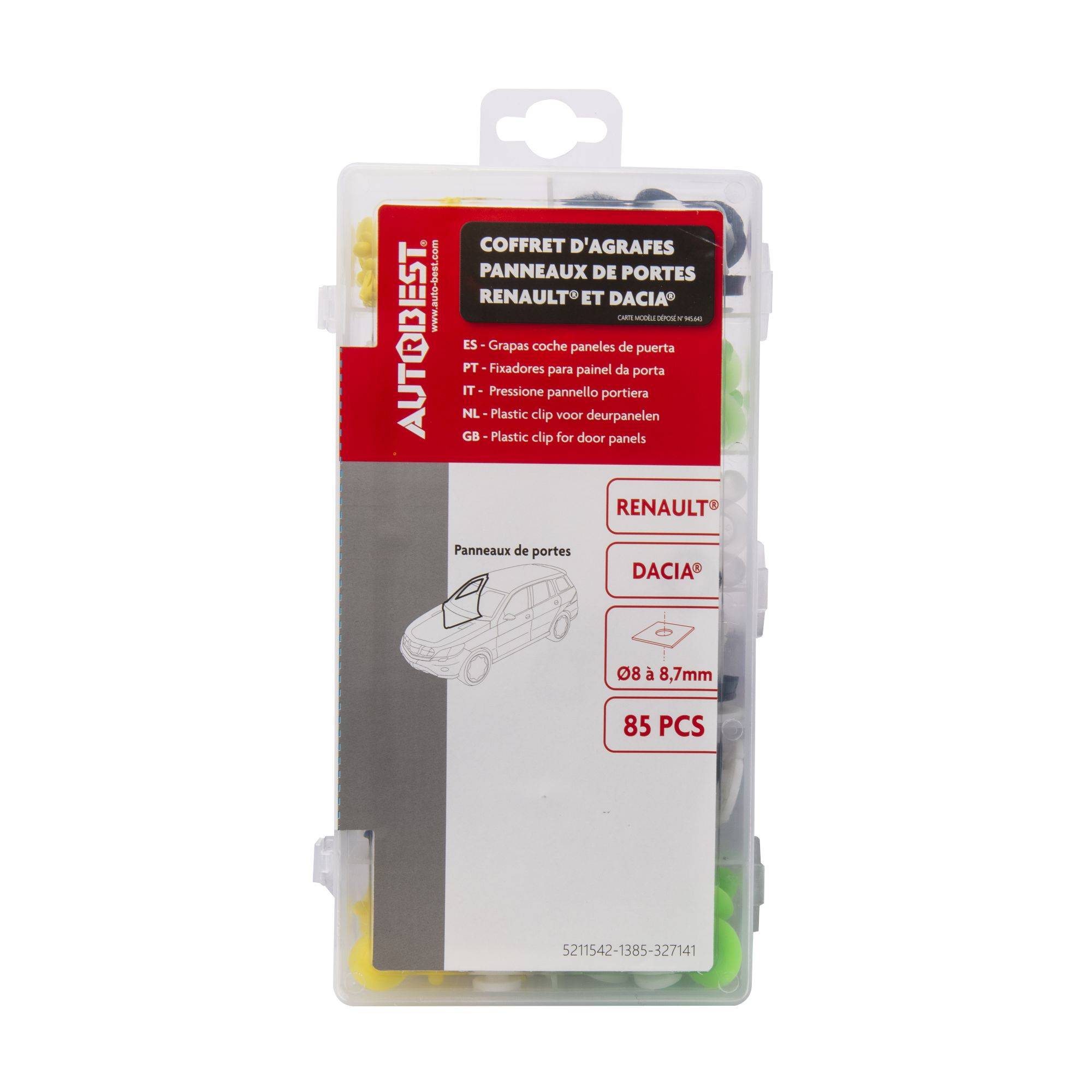 Coffret agrafes panneaux de portes Renault & Dacia  85pcs - Image 5