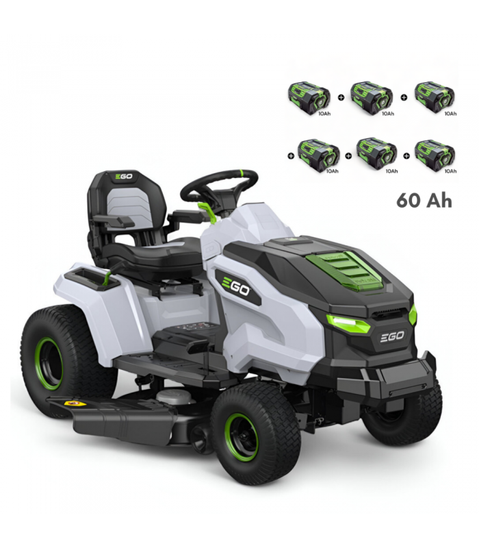 PACK Tondeuse autoportée sur batteries coupe 107 cm, 6 batteries 10Ah et chargeur rapide - EGO TR4201E - Image 1