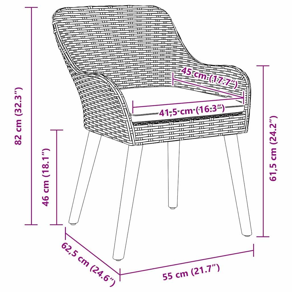 Ensemble Table et Chaises de Jardin 5 Pièces 4 Places en Polyrotin Beige – ComfortXL Outdoor Living - Image 4