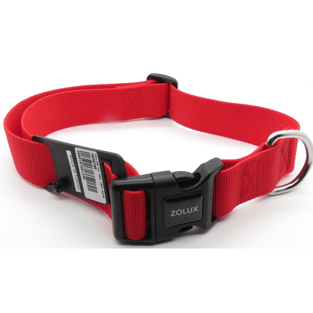 Zolux - collier nylon 50 - 80  cm x 40 mm rouge pour chien. - Image 4