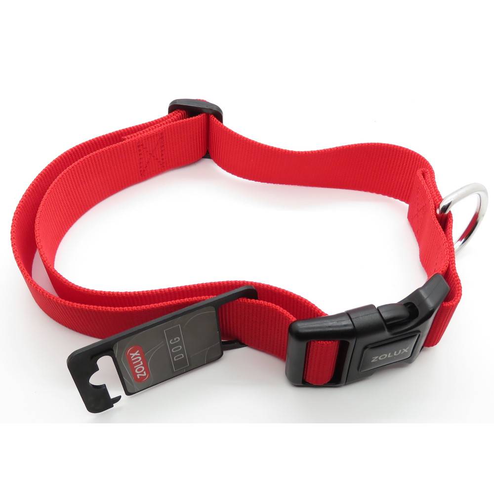 Zolux - collier nylon 50 - 80  cm x 40 mm rouge pour chien. - Image 3