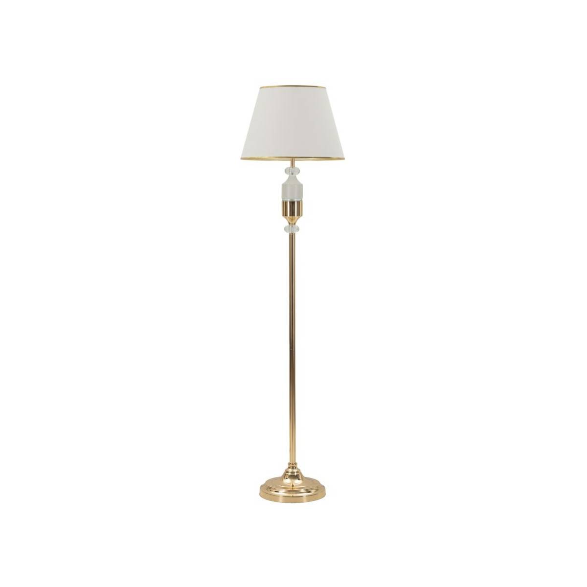 Paris Prix - Lampadaire Design "Gipsy" 160cm Or & Blanc - Image 1