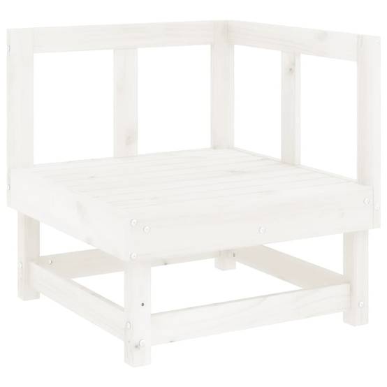 Vidaxl - Salon de jardin 6 pcs Blanc Bois de pin massif vidaXL 3186306 - Image 4