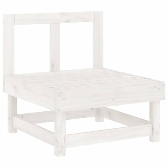 Vidaxl - Salon de jardin 6 pcs Blanc Bois de pin massif vidaXL 3186306 - Image 5