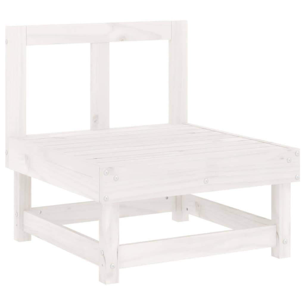 Vidaxl - Salon de jardin 6 pcs Blanc Bois de pin massif vidaXL 3186306 - Image 5