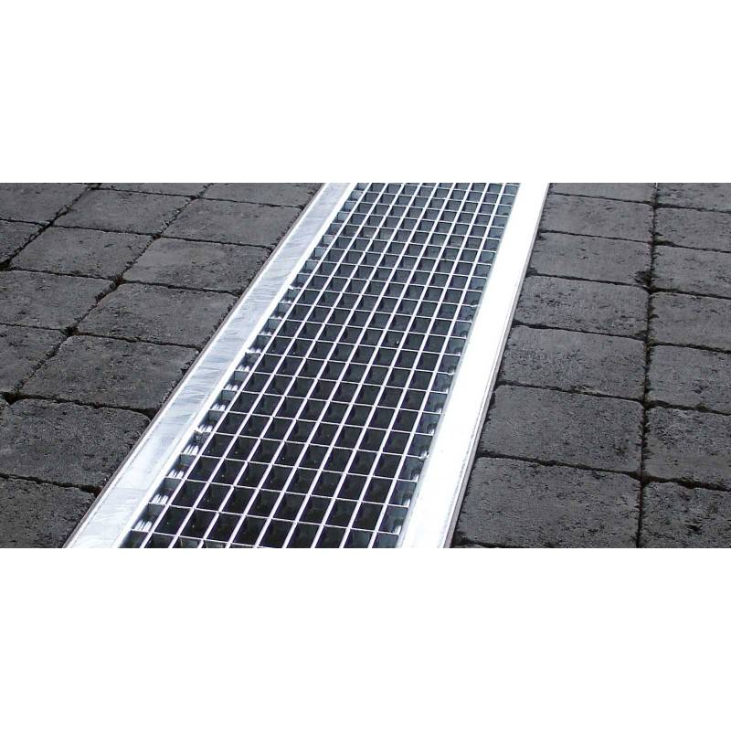 Caniveau de taille supérieure - Large - ACO -       Caniveau de 100 cm Caillebotis en acier galvanisé - Image 2