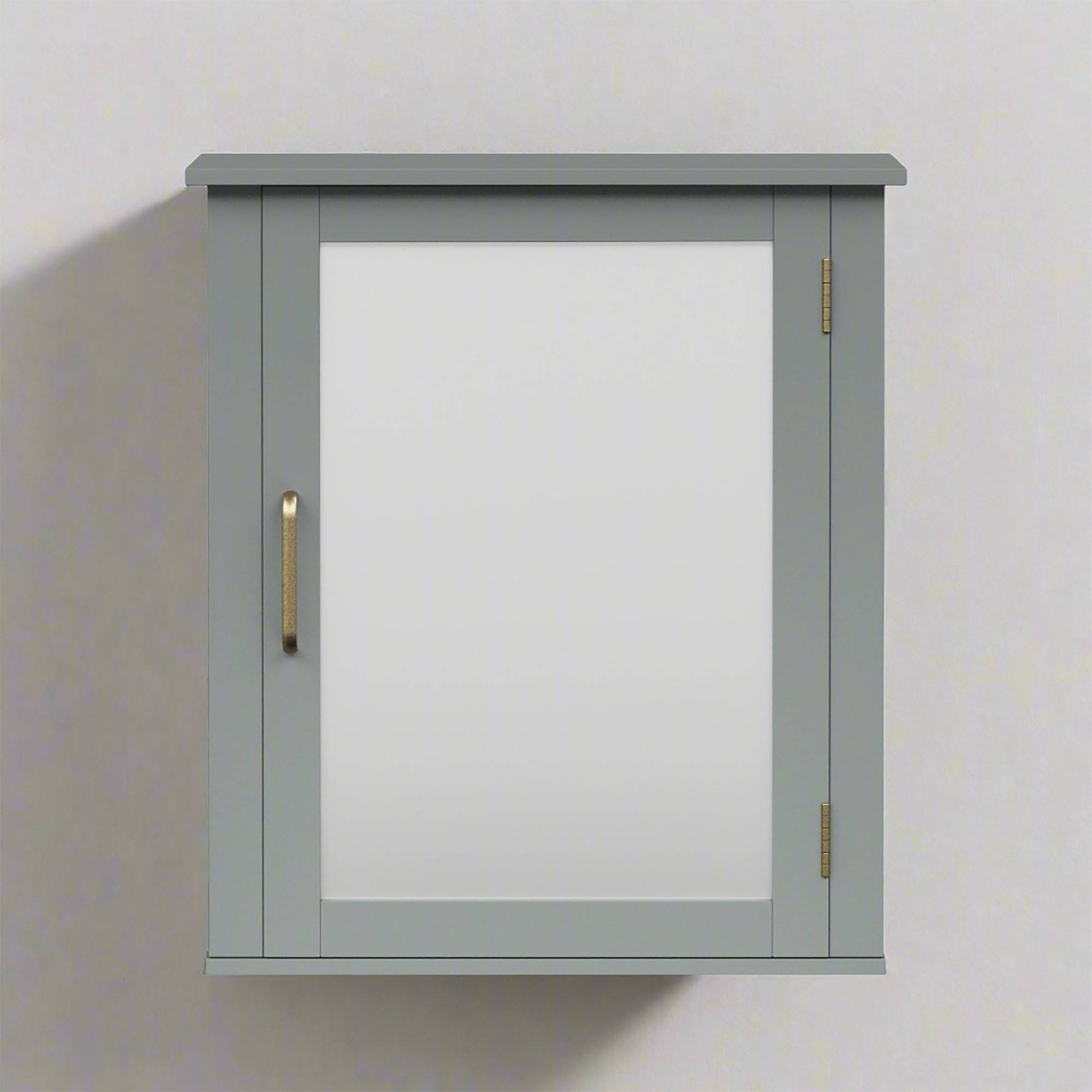 Teamson Home - Armoire murale de salle de bain en effet bois gris avec porte-miroir Teamson Home - Image 3