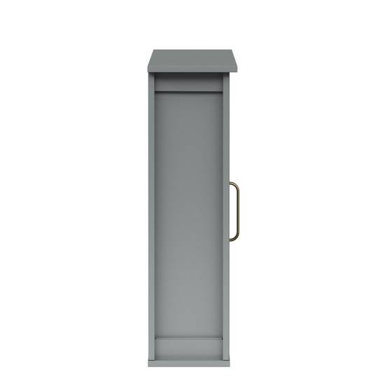 Teamson Home - Armoire murale de salle de bain en effet bois gris avec porte-miroir Teamson Home - Image 6