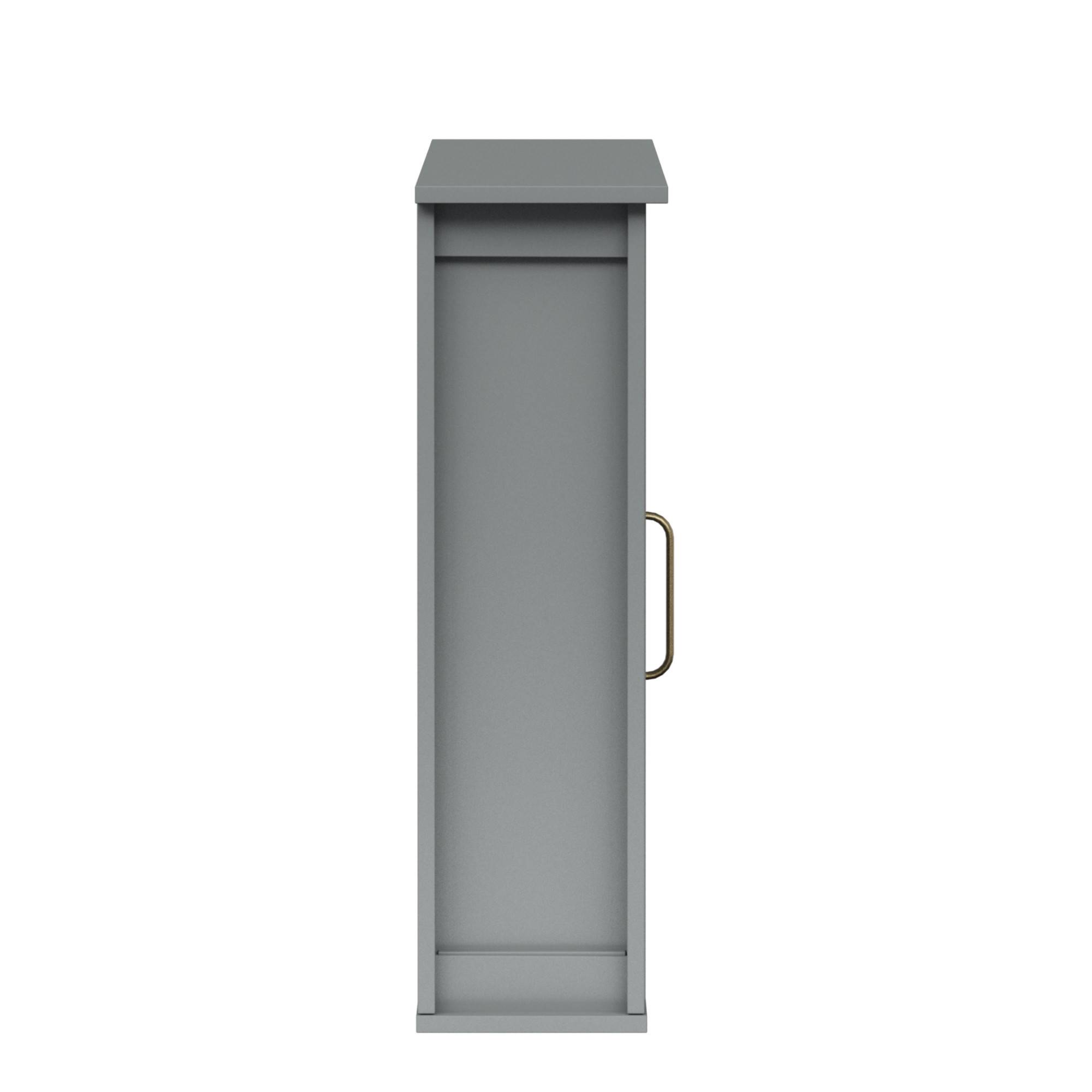 Teamson Home - Armoire murale de salle de bain en effet bois gris avec porte-miroir Teamson Home - Image 6