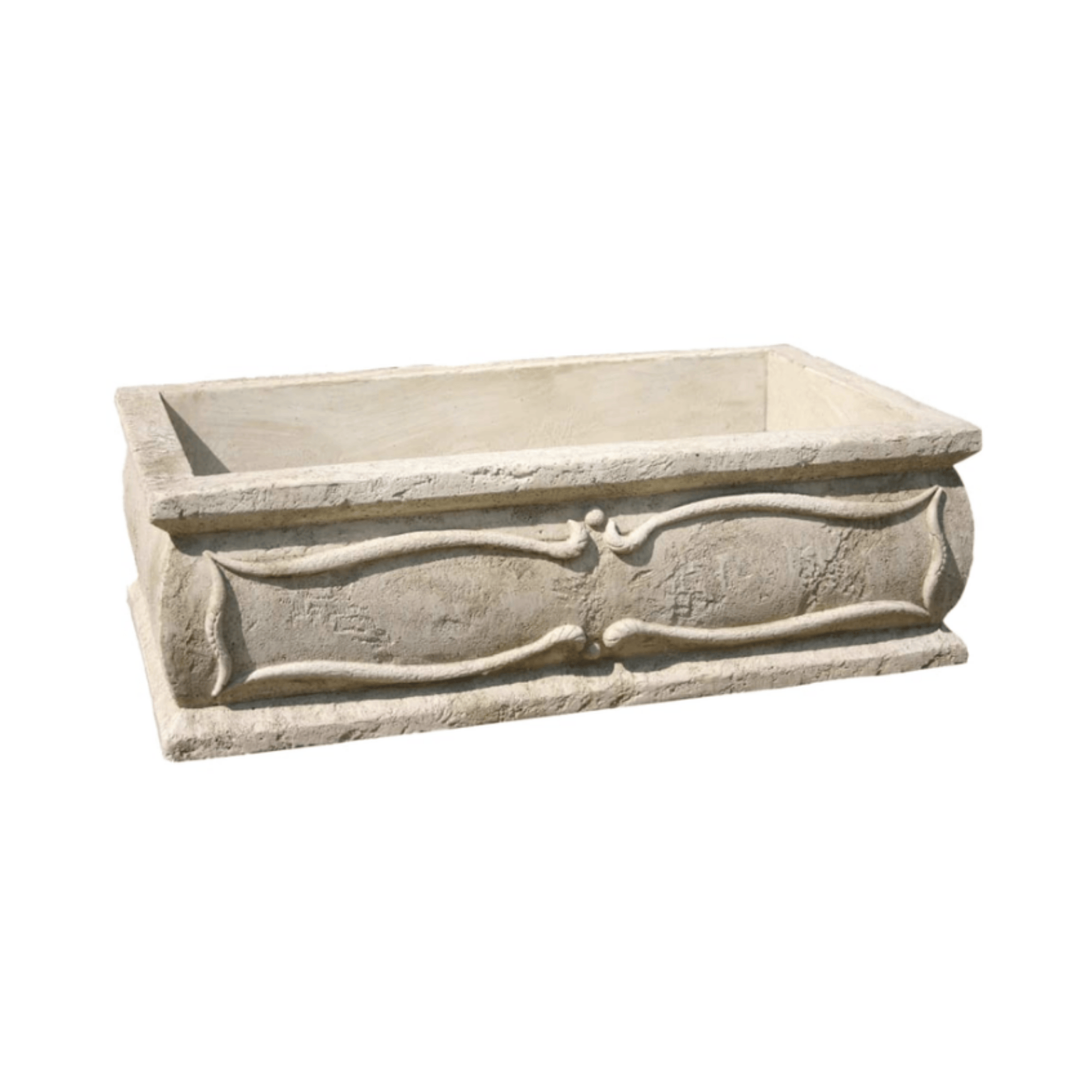 Jardinière en Pierre Rectangulaire 100 x 50 x 30 cm Vérone - Image 1