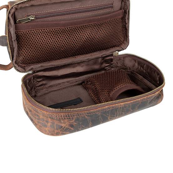 Trousse de toilette en cuir Ethan Chloe 24x14x13cm - Image 4