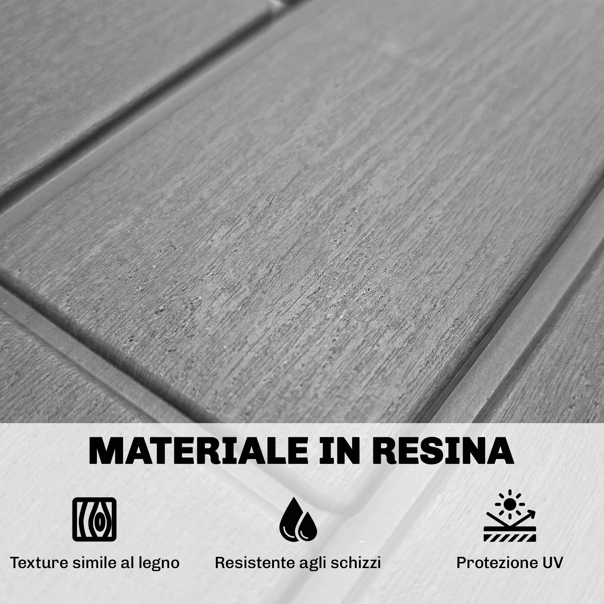 Coffre de jardin 227L résine effet bois gris terrasse étanche 106x43x54cm - ComfortXL Outdoor Living - Image 7