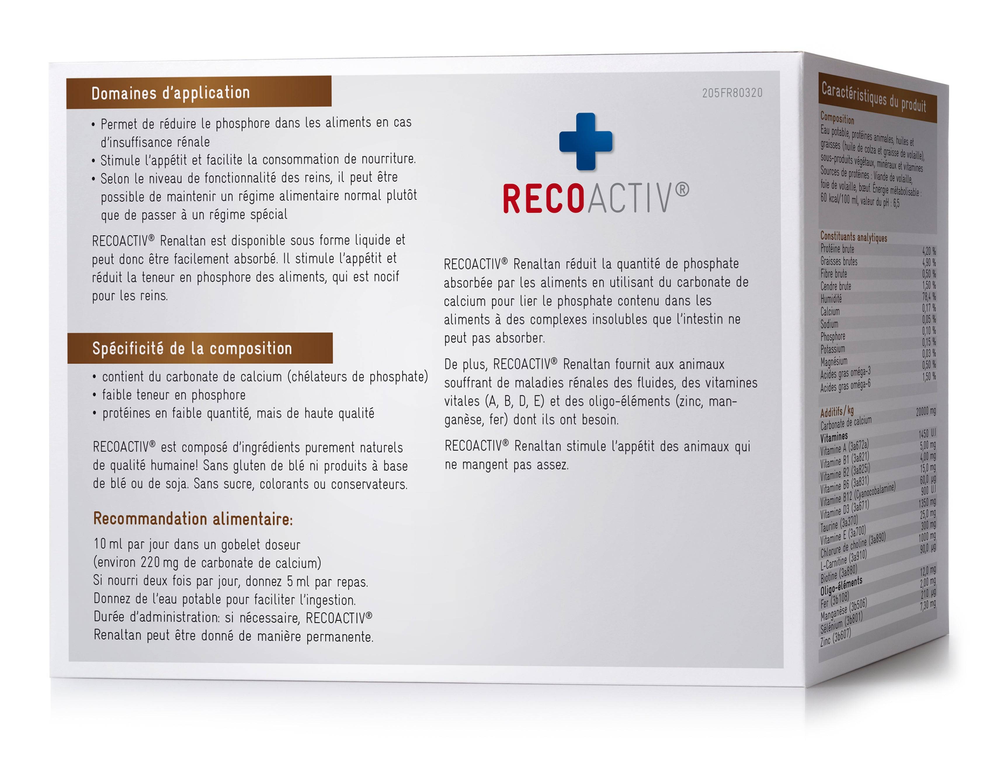 Renaltan Tonique pour chats, 3 x 90 ml, avec liant de phosphate pour réduire l'absorption de phosphate et soutenir la fonction rénale - RECOACTIV® - Image 2