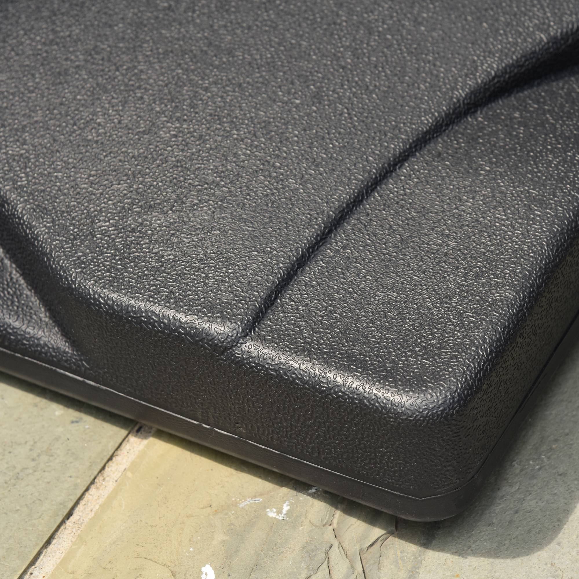 Outsunny - Base de lestage pour parasol carré dim. 41,5x41,5x33cm poids net 20kg HDPE ciment noir - OUTSUNNY - Image 9