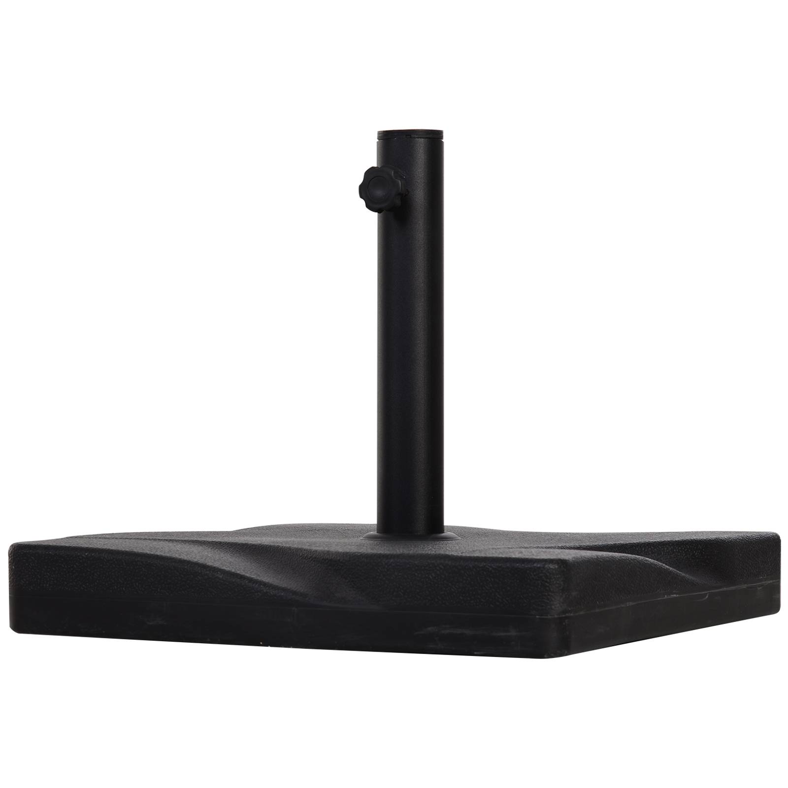 Outsunny - Base de lestage pour parasol carré dim. 41,5x41,5x33cm poids net 20kg HDPE ciment noir - OUTSUNNY - Image 7