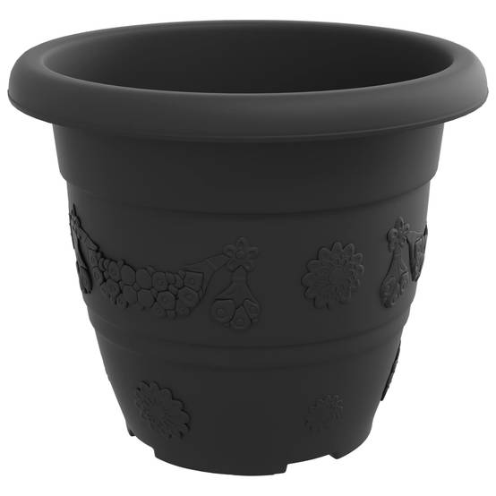 Pots de plantes plastique noir Ø 26 x 21.5 cm - PANGIVO - Image 6