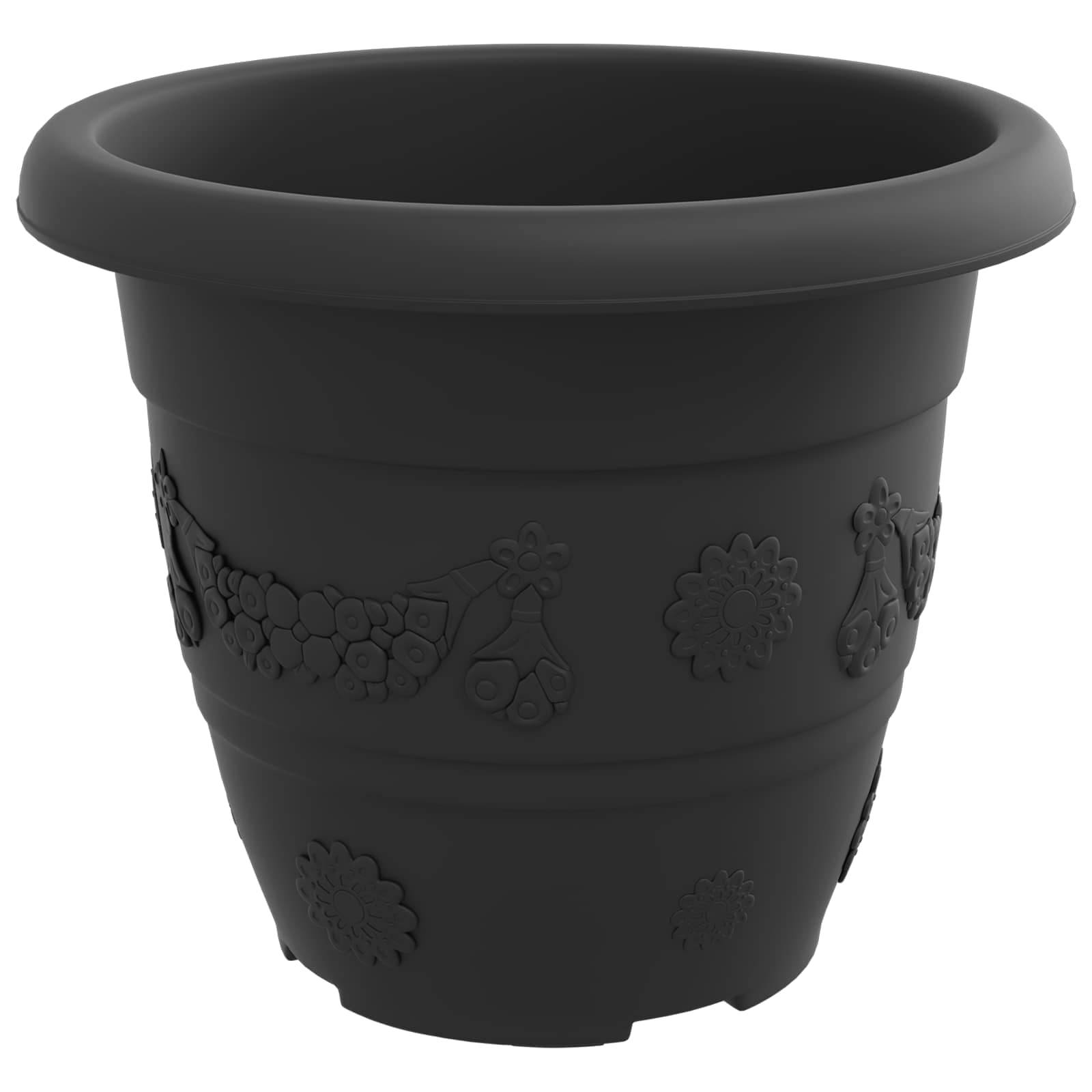 Pots de plantes plastique noir Ø 26 x 21.5 cm - PANGIVO - Image 6