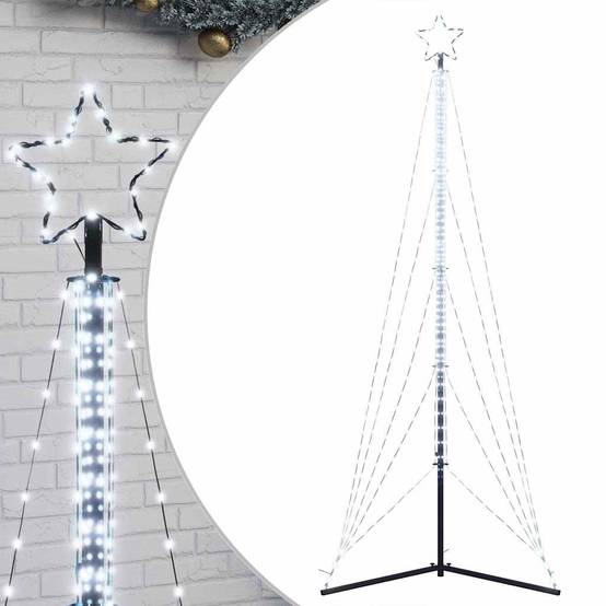 Sapin de Noël | Arbre de Noël à LED 525 LED blanc froid 302 cm Maison Chic - Image 1