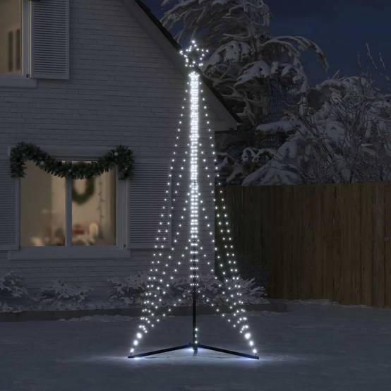 Sapin de Noël | Arbre de Noël à LED 525 LED blanc froid 302 cm Maison Chic - Image 3