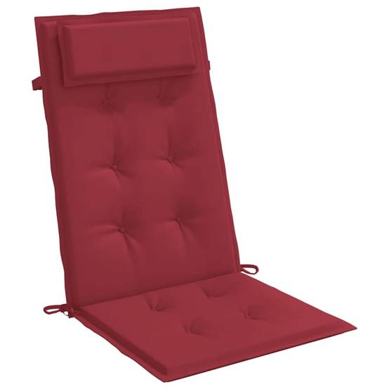 PANGIVO - Coussins de chaise à dossier haut polyester rouge bordeaux 120 x 50 x 3 cm, poids:1.3kg - PANGIVO - Image 5