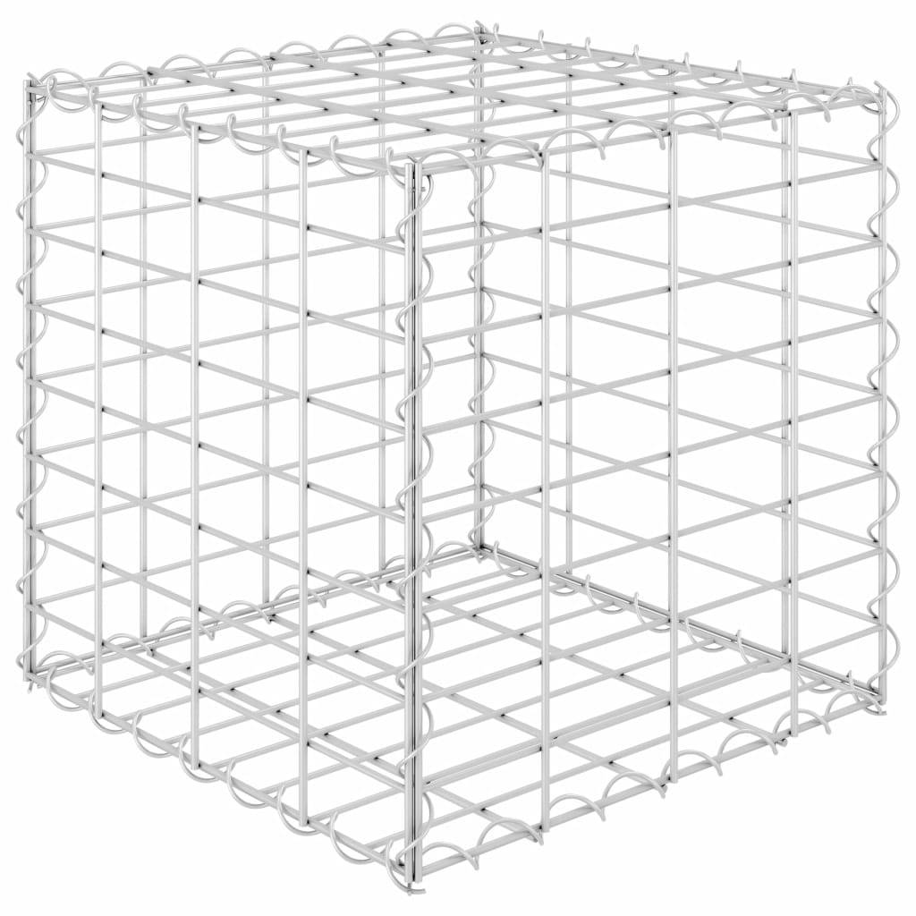 Jardinière lit surélevé plantes fleurs jardin cube à gabion fil d' acier 40 x 40 x 40 cm - Image 1