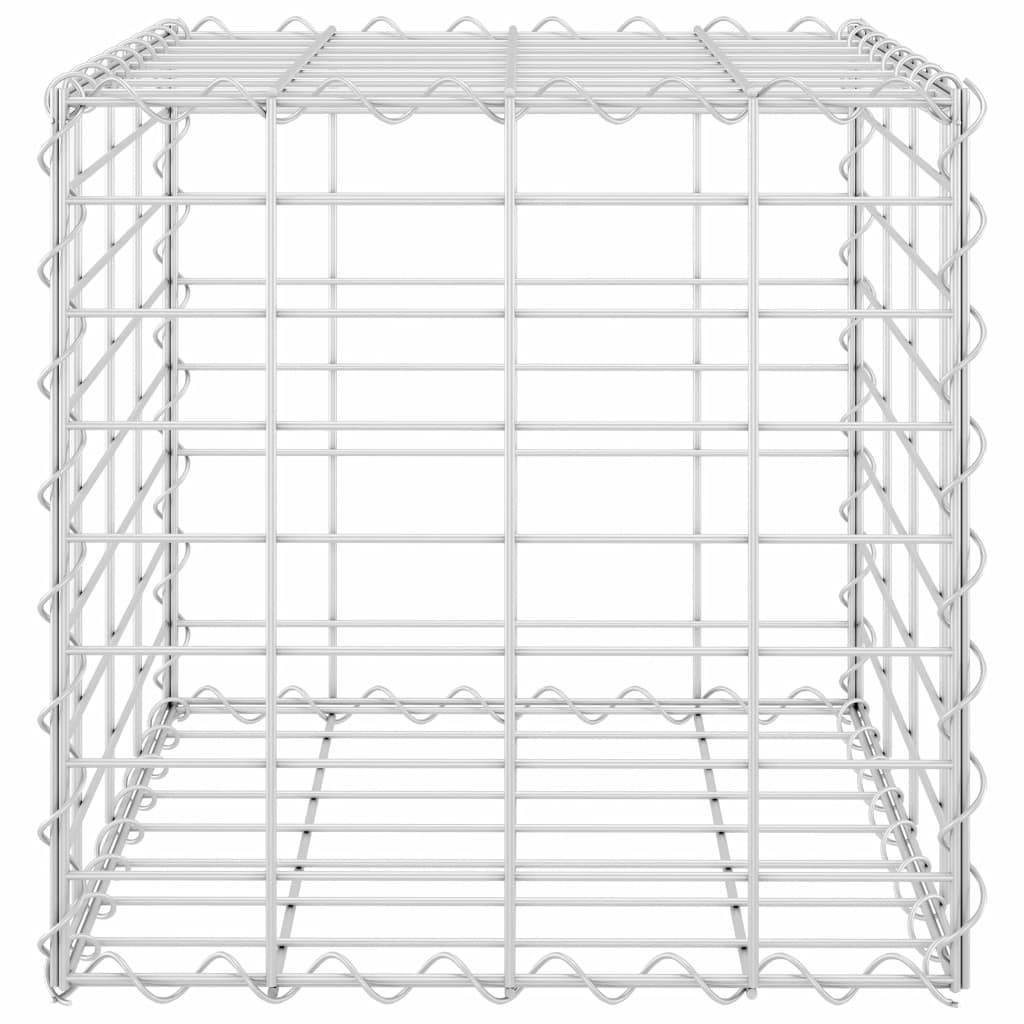 Jardinière lit surélevé plantes fleurs jardin cube à gabion fil d' acier 40 x 40 x 40 cm - Image 2
