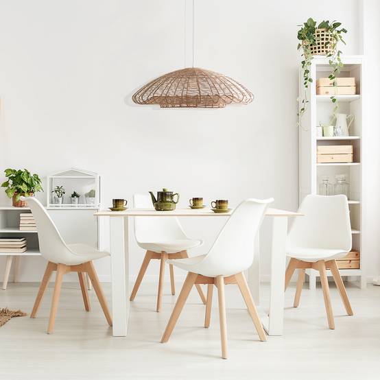 Lumisky - Suspension intérieur ALBA NATURAL Beige Fibre naturelle D80CM - Image 2