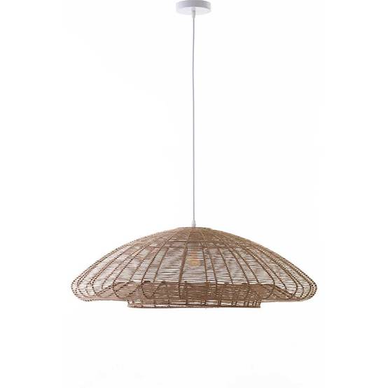 Lumisky - Suspension intérieur ALBA NATURAL Beige Fibre naturelle D80CM - Image 1