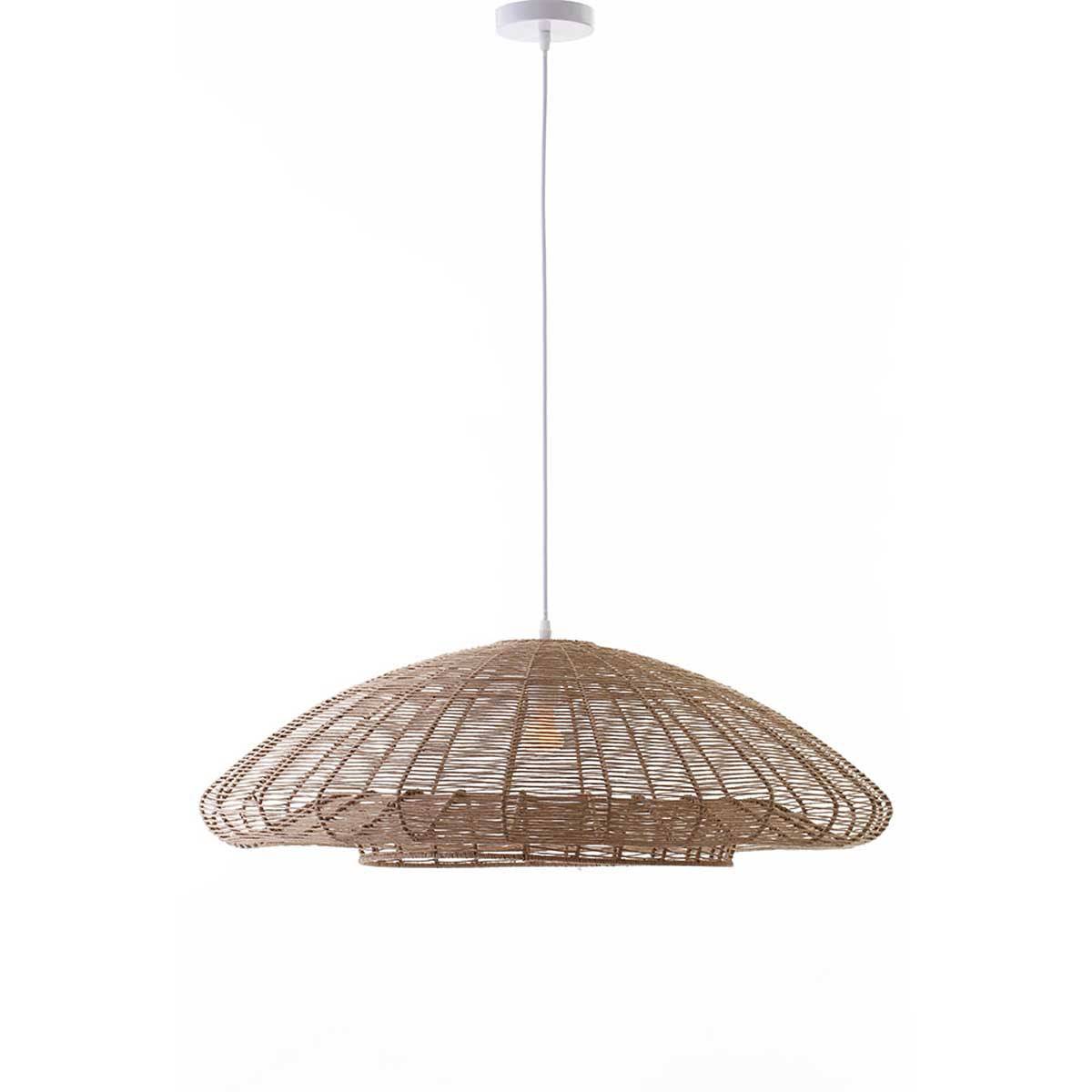Lumisky - Suspension intérieur ALBA NATURAL Beige Fibre naturelle D80CM - Image 1