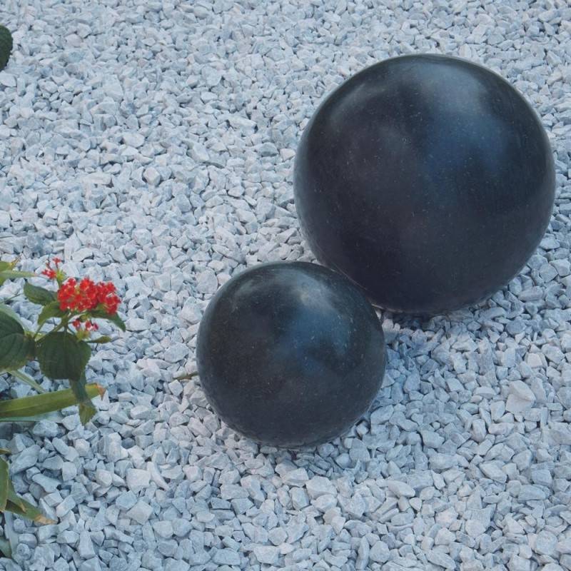 Jardinex - Boule déco jardin granit (grand format) - Gris clair 30 cm - Jardinex - Image 2
