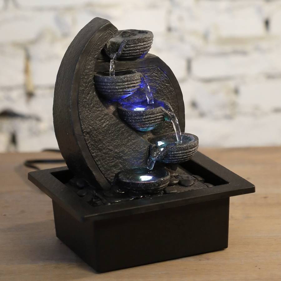 Zen Light - Fontaine Cascade Jarre - Résine Effet Pierre Naturelle - Lumière LED Coloré - Décoration d'intérieur Zen - H26cm – Zen'Light - Image 9