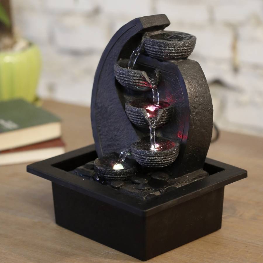 Zen Light - Fontaine Cascade Jarre - Résine Effet Pierre Naturelle - Lumière LED Coloré - Décoration d'intérieur Zen - H26cm – Zen'Light - Image 10