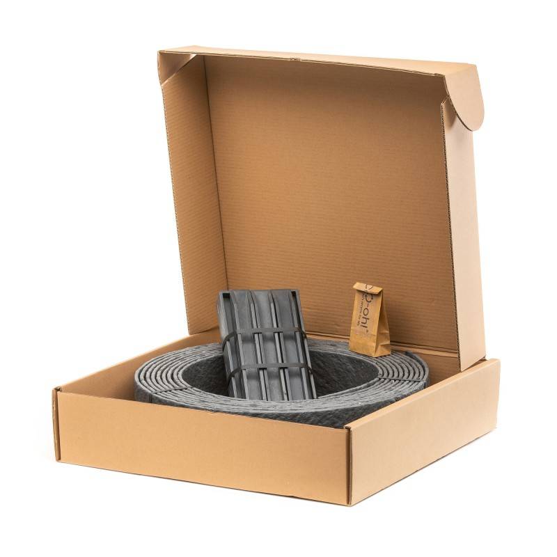 Pack Ecolat bordure de jardin rouleau 12 m + 10 ECOPIC - Gris  - ECOO - Image 2