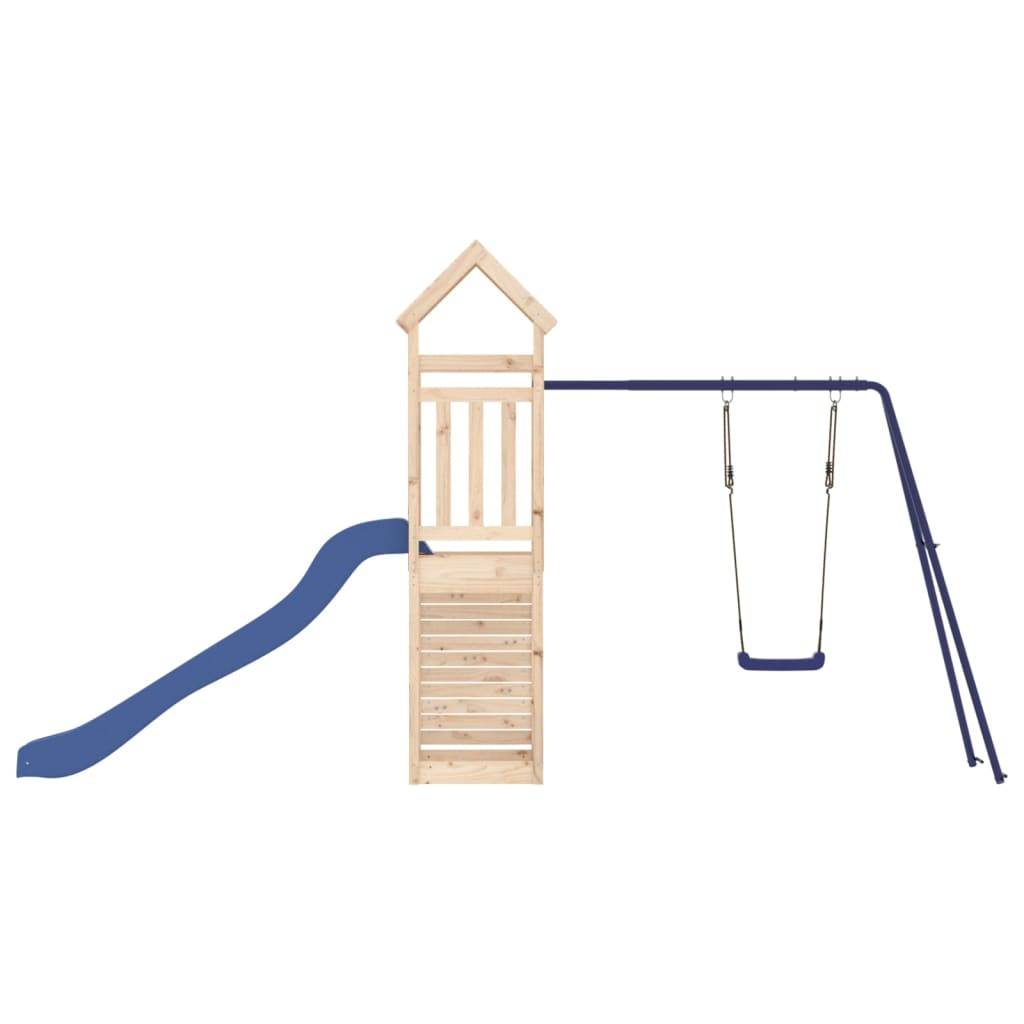 Helloshop26 - Aire de jeux d'extérieur balançoires toboggan portiques robuste jeux jardin 424 x 186 x 214 cm bois de pin massif - Image 5