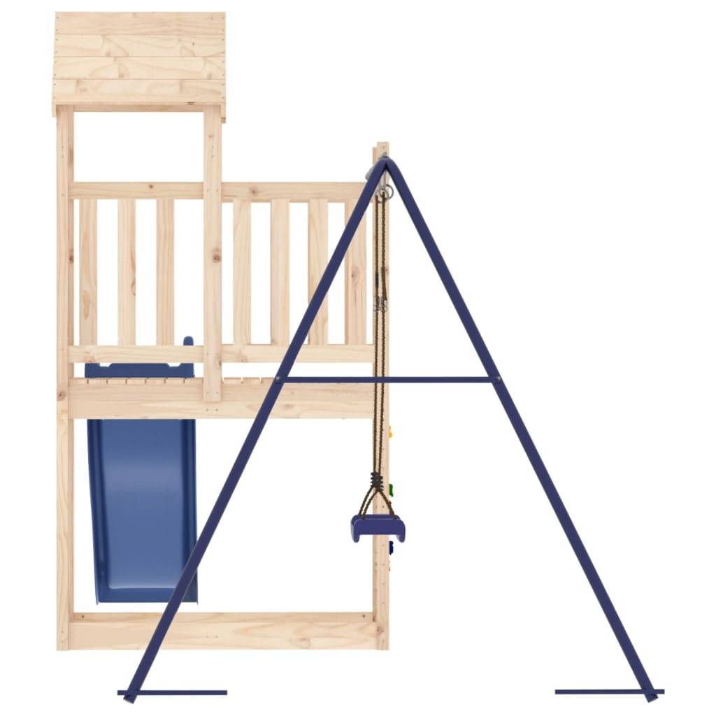Helloshop26 - Aire de jeux d'extérieur balançoires toboggan portiques robuste jeux jardin 424 x 186 x 214 cm bois de pin massif - Image 4