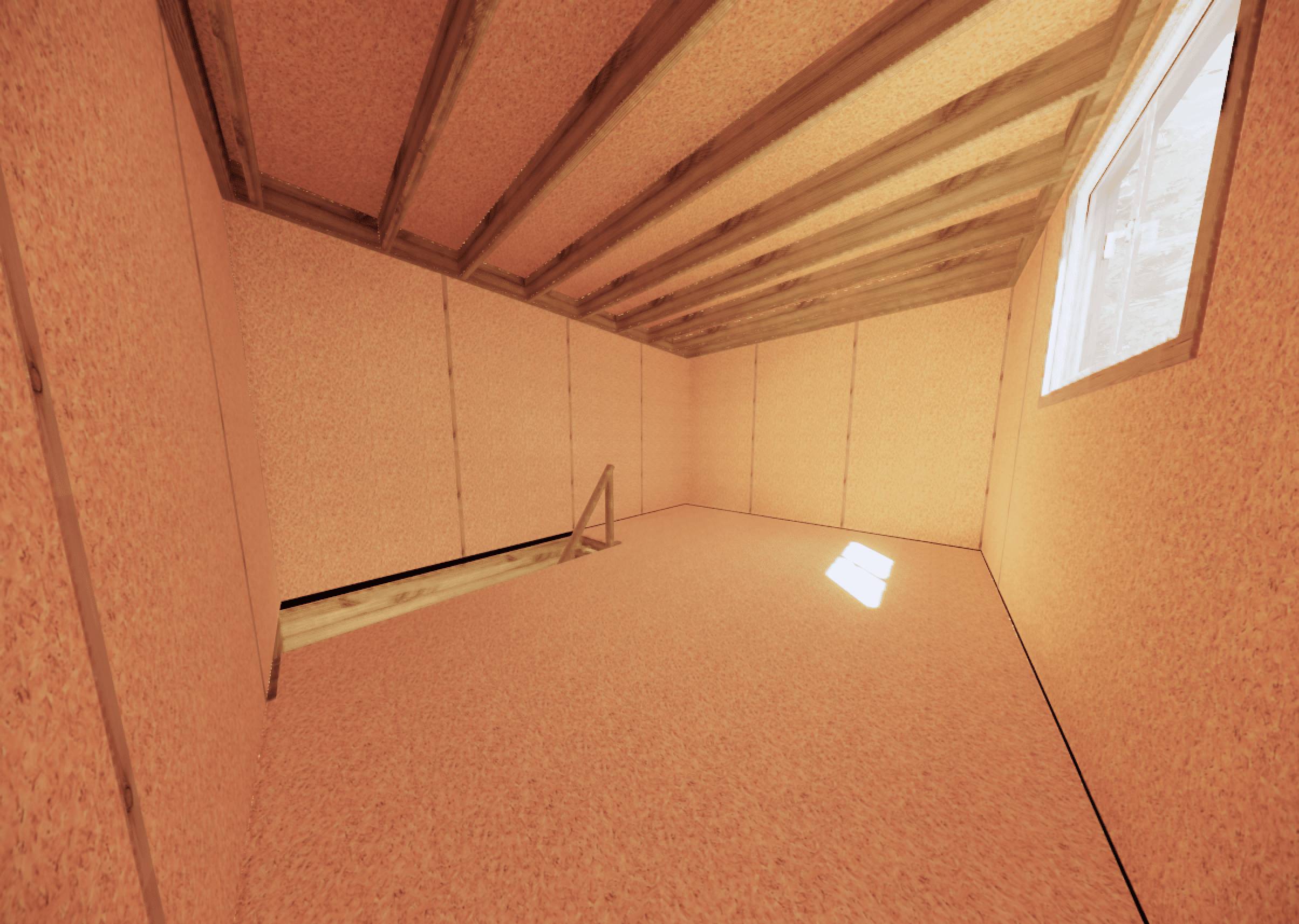 Studio de jardin bien isolé en bois 5,5 x 3,5 x 2,7 m / isolation RE2020 avec mezzanine et terrasse - Image 6