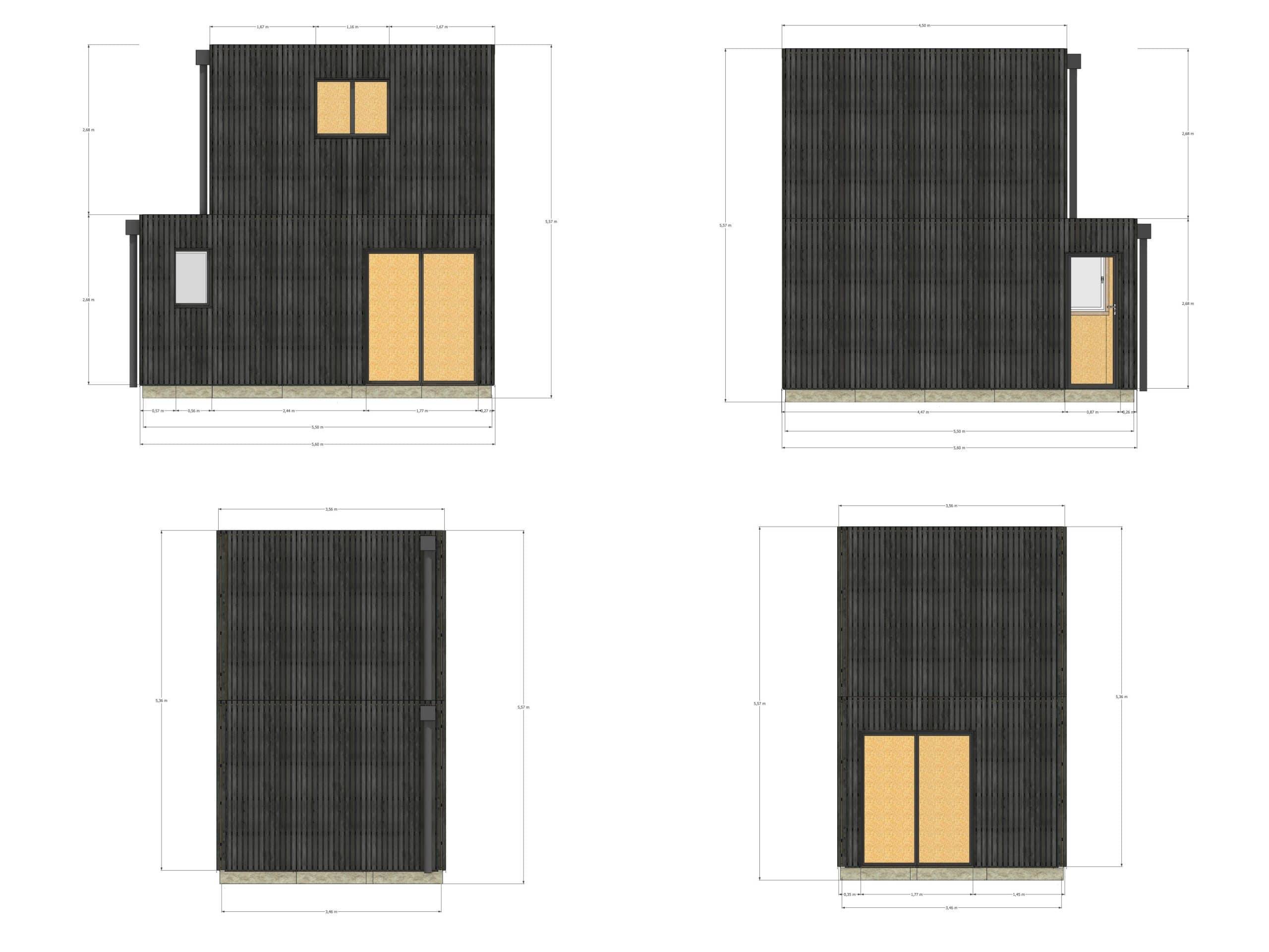 Studio de jardin bien isolé en bois 5,5 x 3,5 x 2,7 m / isolation RE2020 avec mezzanine et terrasse - Image 4